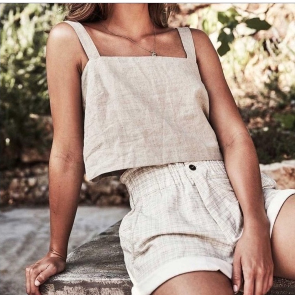 Rowie the Label Beige Crop Top